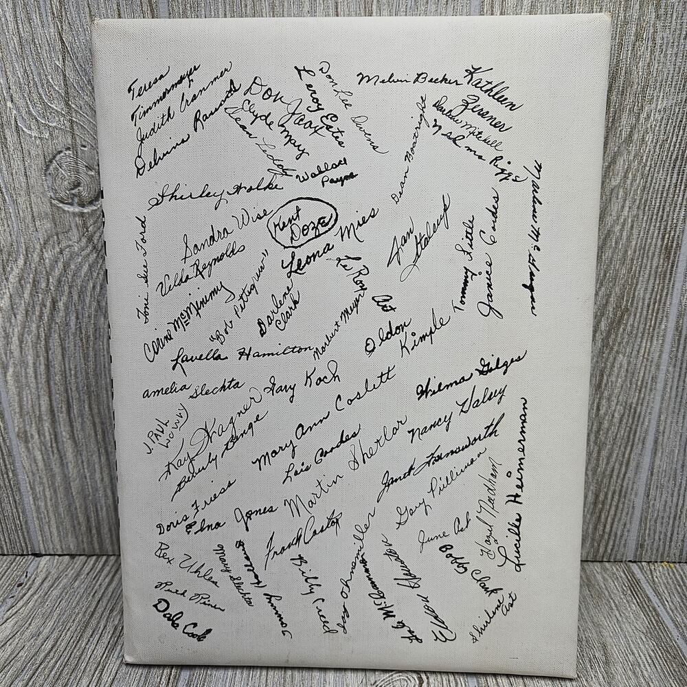 Vintage‎ 1955 Cardinal Yearbook Conway Springs High School Kansas Autographs HC